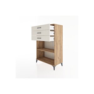 Hyperion Dolap Tek Raflı 3 Çekmeceli 88x44x134 Çam-aytaşı