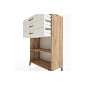 Hyperion Dolap Tek Raflı 3 Çekmeceli 88x44x134 Çam-aytaşı