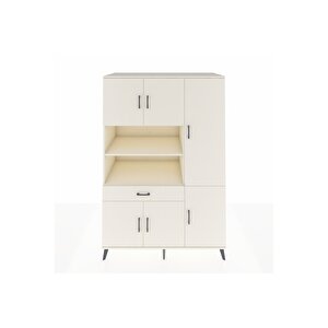 Kronos Dolap 10 Raflı Tek Çekmeceli 6 Kapaklı 132x59x195 Aytaşı-aytaşı/aytaşı