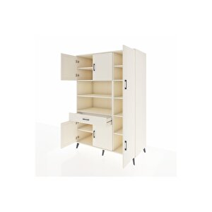 Kronos Dolap 10 Raflı Tek Çekmeceli 6 Kapaklı 132x59x195 Aytaşı-aytaşı/aytaşı