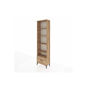 Arges Dolap 5 Raflı Tek Çekmeceli 60x30x221 Çam-çam
