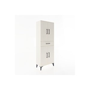 Arges Dolap 3 Raflı Tek Çekmeceli 4 Kapaklı 60x30x163 Aytaşı-aytaşı