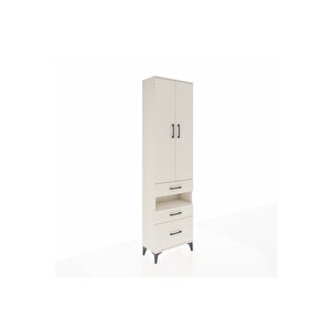 Arges Dolap 3 Raflı 3 Çekmeceli Tek Askılı 60x30x221 Aytaşı-aytaşı