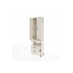 Arges Dolap 3 Raflı 3 Çekmeceli Tek Askılı 60x30x221 Aytaşı-aytaşı