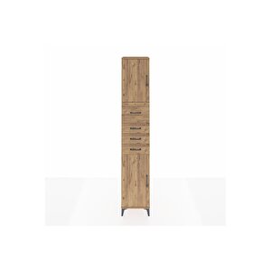 Hyperion Dolap 3 Raflı 4 Çekmeceli 2 Kapaklı 44x44x243 Çam-çam