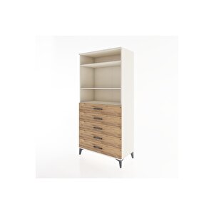 Hyperion Dolap 3 Raflı 5 Çekmeceli 88x44x182 Aytaşı-çam