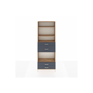 Arges Dolap 4 Raflı 4 Çekmeceli 88x30x243 Çam-antrasit