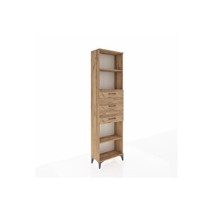 Arges Dolap 3 Raflı 3 Çekmeceli 60x30x221 Çam-çam