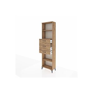 Arges Dolap 3 Raflı 3 Çekmeceli 60x30x221 Çam-çam