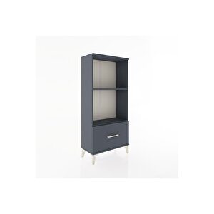 Hyperion Dolap 2 Raflı Tek Çekmeceli 60x44x134 Antrasit-antrasit