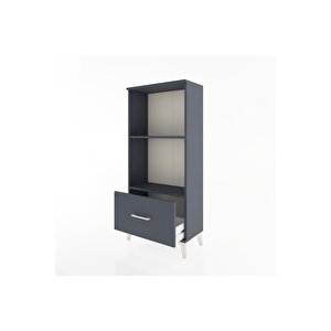 Hyperion Dolap 2 Raflı Tek Çekmeceli 60x44x134 Antrasit-antrasit