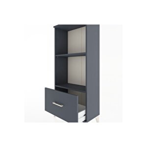 Hyperion Dolap 2 Raflı Tek Çekmeceli 60x44x134 Antrasit-antrasit
