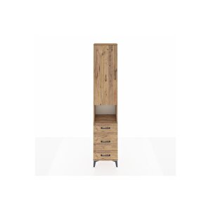 Arges Dolap 4 Raflı 3 Çekmeceli Tek Kapaklı 44x30x221 Çam-çam