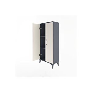 Arges Dolap 2 Raflı 2 Kapaklı 60x30x134 Antrasit-aytaşı