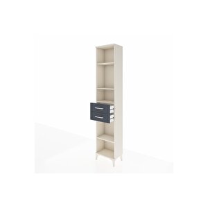 Arges Dolap 4 Raflı 2 Çekmeceli 44x30x221 Aytaşı-antrasit