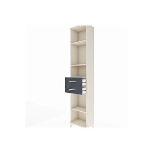 Arges Dolap 4 Raflı 2 Çekmeceli 44x30x221 Aytaşı-antrasit