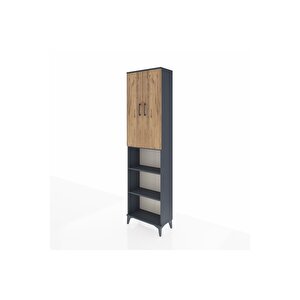 Arges Dolap 5 Raflı 2 Kapaklı 60x30x221 Antrasit-çam