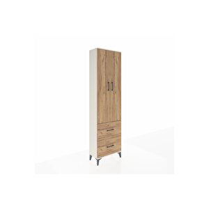Arges Dolap 4 Raflı 2 Çekmeceli 2 Kapaklı 60x30x221 Aytaşı-çam