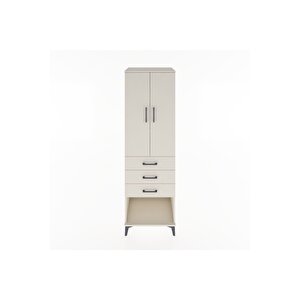 Hyperion Dolap 3 Raflı 3 Çekmeceli 2 Kapaklı 60x44x195 Aytaşı-aytaşı