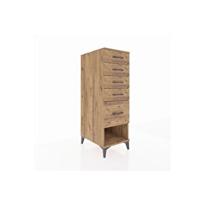 Kronos Dolap 5 Çekmeceli 44x59x134 Çam-çam