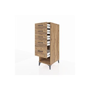 Kronos Dolap 5 Çekmeceli 44x59x134 Çam-çam