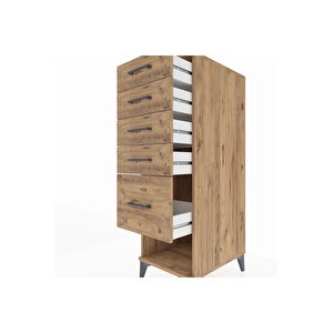 Kronos Dolap 5 Çekmeceli 44x59x134 Çam-çam