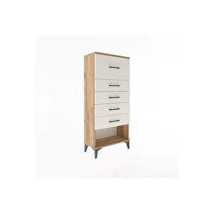 Arges Dolap 5 Çekmeceli 60x30x134 Çam-aytaşı