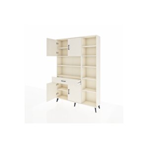 Arges Gardrop 10 Raflı Tek Çekmeceli 4 Kapaklı 132x30x195 Aytaşı-aytaşı