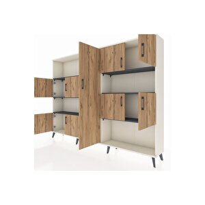 Arges Dolap 10 Raflı 9 Kapaklı 220x30x163 Aytaşı-çam/antrasit