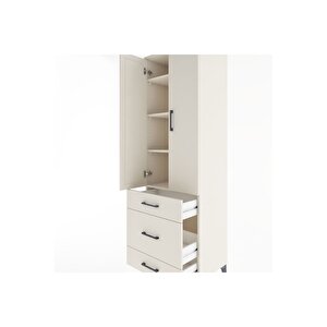 Hyperion Dolap 4 Raflı 3 Çekmeceli 2 Kapaklı 60x44x195 Aytaşı-aytaşı