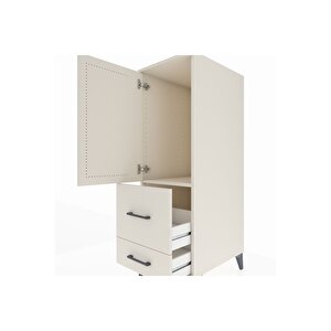 Kronos Dolap Tek Raflı 2 Çekmeceli Tek Kapaklı 44x59x134 Aytaşı-aytaşı