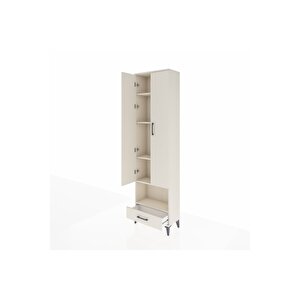Arges Dolap 5 Raflı Tek Çekmeceli Tek Askılı 60x30x221 Aytaşı-aytaşı
