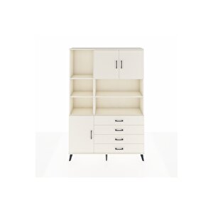 Arges Gardrop 8 Raflı 4 Çekmeceli 3 Kapaklı 132x30x195 Aytaşı-aytaşı