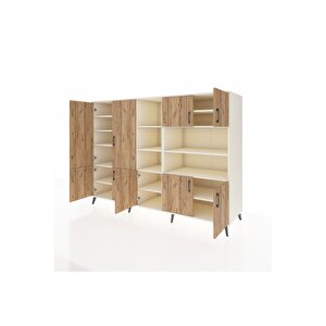 Kronos Dolap 14 Raflı 9 Kapaklı 220x59x163 Aytaşı-çam/aytaşı