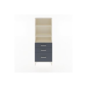 Arges Dolap 3 Raflı 3 Çekmeceli 60x30x163 Aytaşı-antrasit