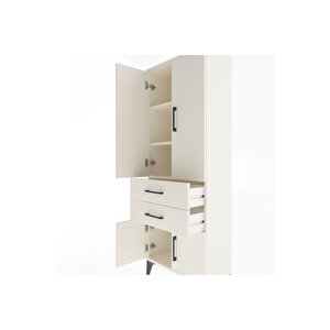 Arges Dolap 3 Raflı 2 Çekmeceli 4 Kapaklı 60x30x163 Aytaşı-aytaşı