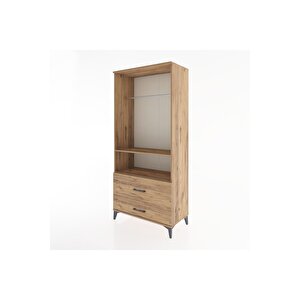 Hyperion Dolap 2 Raflı 2 Çekmeceli Tek Askılı 88x44x195 Çam-çam