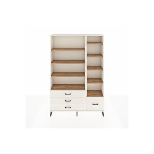 Arges Dolap 9 Raflı 4 Çekmeceli  132x30x195 Aytaşı-çam/aytaşı