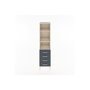 Hyperion Dolap 3 Raflı 4 Çekmeceli 44x44x182 Aytaşı-antrasit
