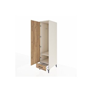 Kronos Dolap 2 Raflı Tek Çekmeceli Tek Askılı 44x59x182 Aytaşı-çam