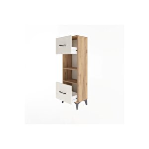 Arges Dolap 2 Raflı 2 Çekmeceli 44x30x134 Çam-aytaşı