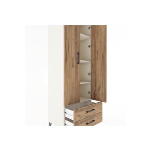 Hyperion Dolap 4 Raflı 2 Çekmeceli 2 Kapaklı 60x44x182 Aytaşı-çam