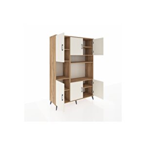 Hyperion Dolap 9 Raflı 6 Kapaklı 132x44x195 Çam-aytaşı/çam