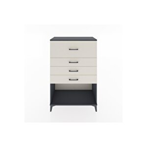 Hyperion Dolap 4 Çekmeceli 88x44x134 Antrasit-aytaşı