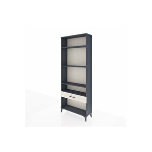 Arges Dolap 4 Raflı Tek Çekmeceli 88x30x221 Antrasit-aytaşı