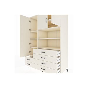 Kronos Dolap 8 Raflı 6 Çekmeceli 3 Kapaklı 132x59x195 Aytaşı-aytaşı/aytaşı