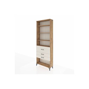 Arges Dolap 4 Raflı 3 Çekmeceli 88x30x243 Çam-aytaşı