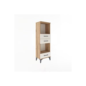 Arges Dolap 2 Raflı 3 Çekmeceli 44x30x134 Çam-aytaşı