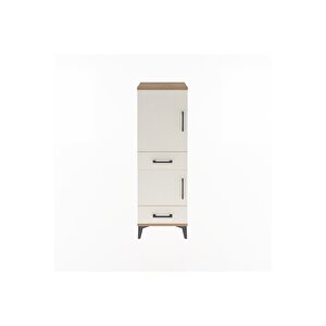 Arges Dolap 3 Raflı 2 Çekmeceli 2 Kapaklı 44x30x134 Çam-aytaşı