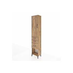 Arges Dolap 2 Raflı 3 Çekmeceli Tek Askılı 44x30x221 Çam-çam